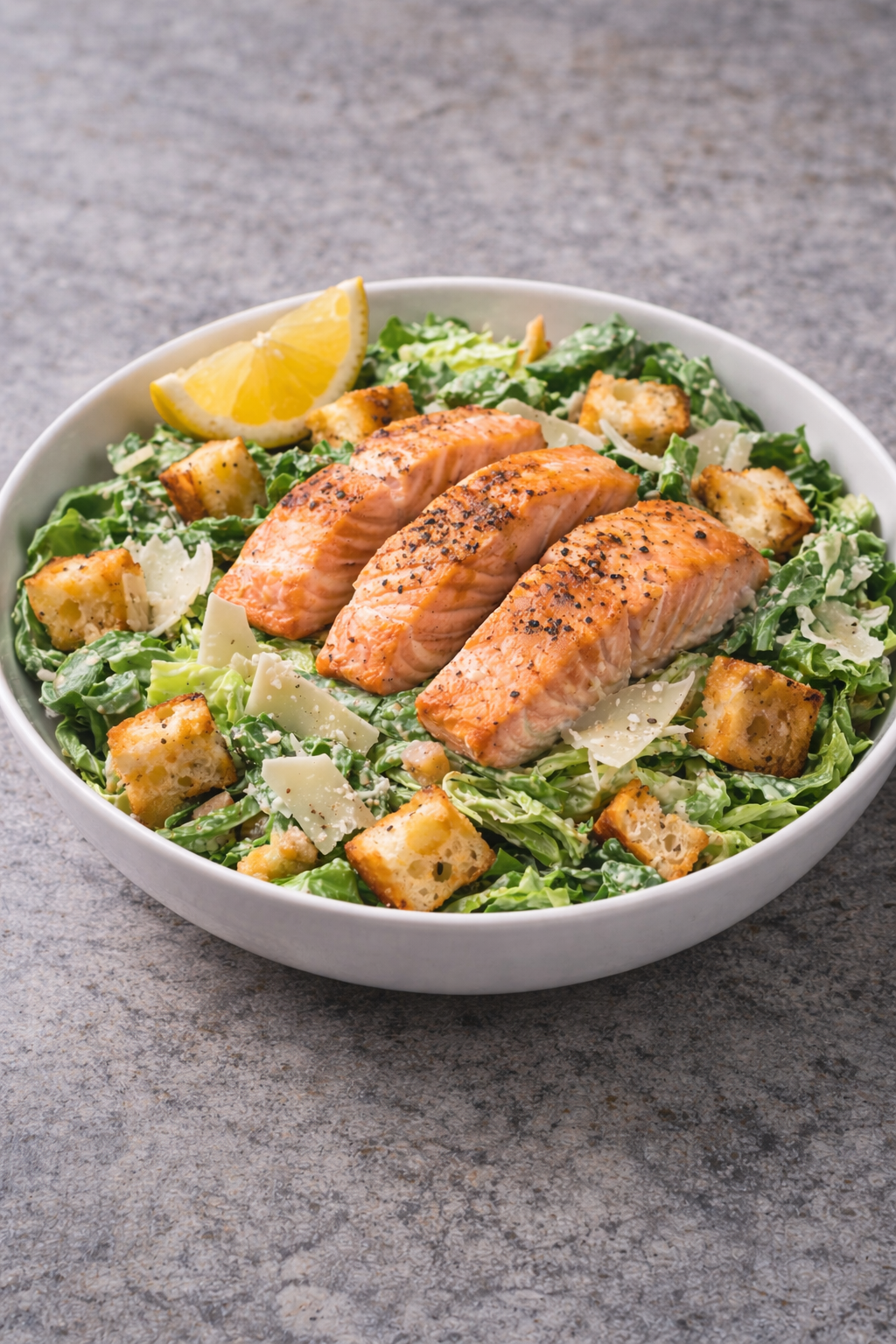 Salade caesar au saumon